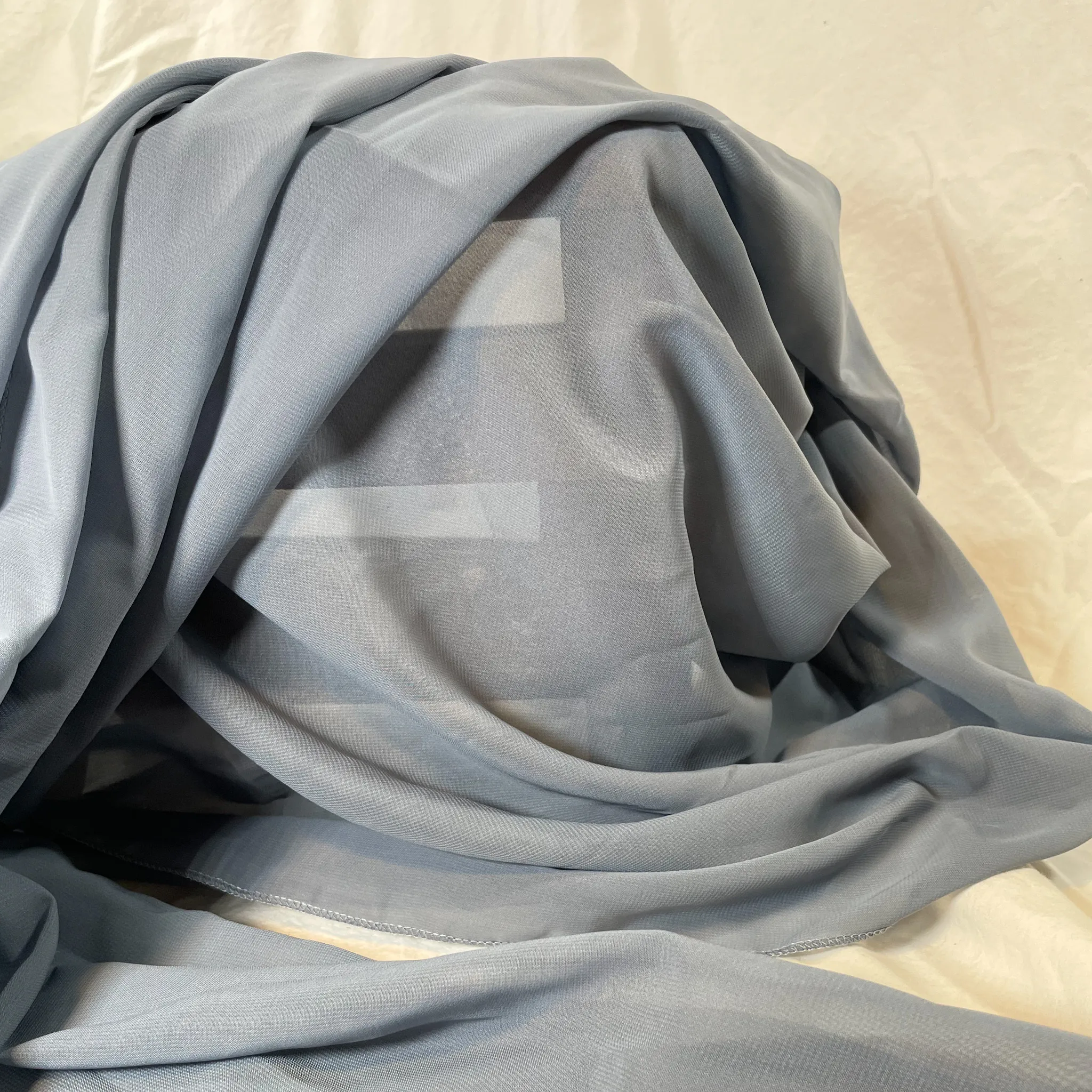 Dusty Blue Chiffon Table Scarf