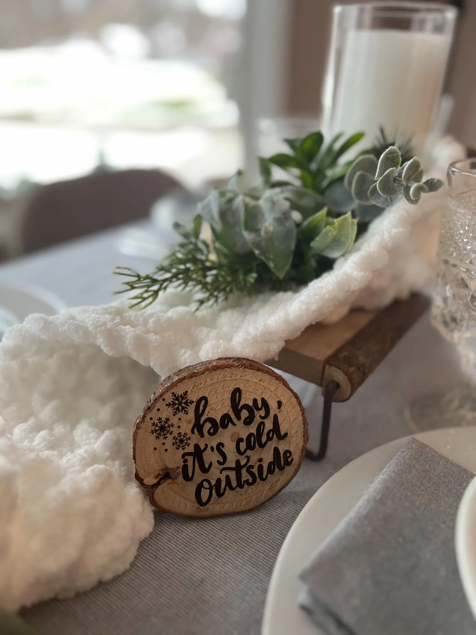 Baby It's Cold Outside Table Decor
