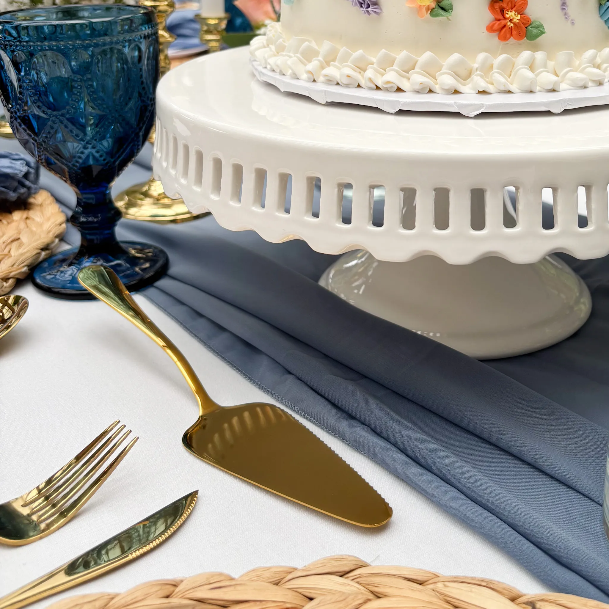 Gold Cake Server