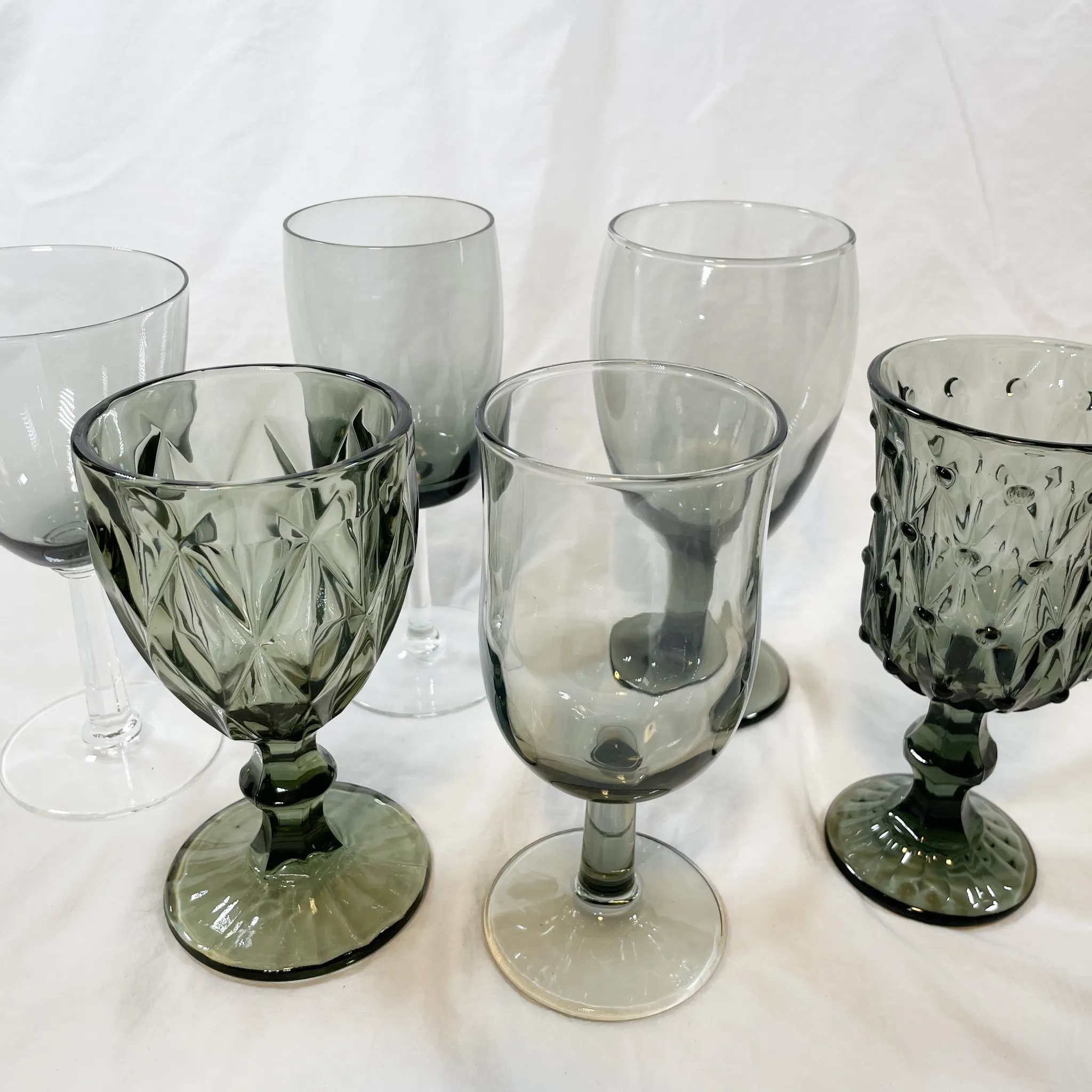 Assorted Smoky Black Goblets