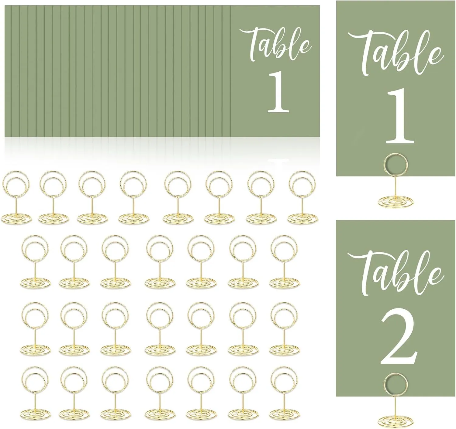 Table Numbers - Sage Green