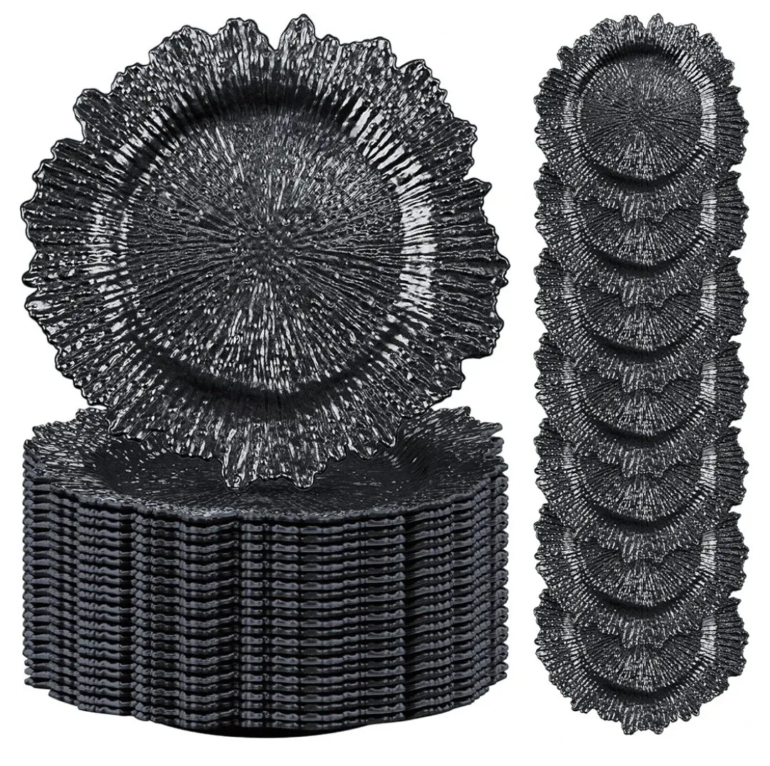 Black Charger Plates 