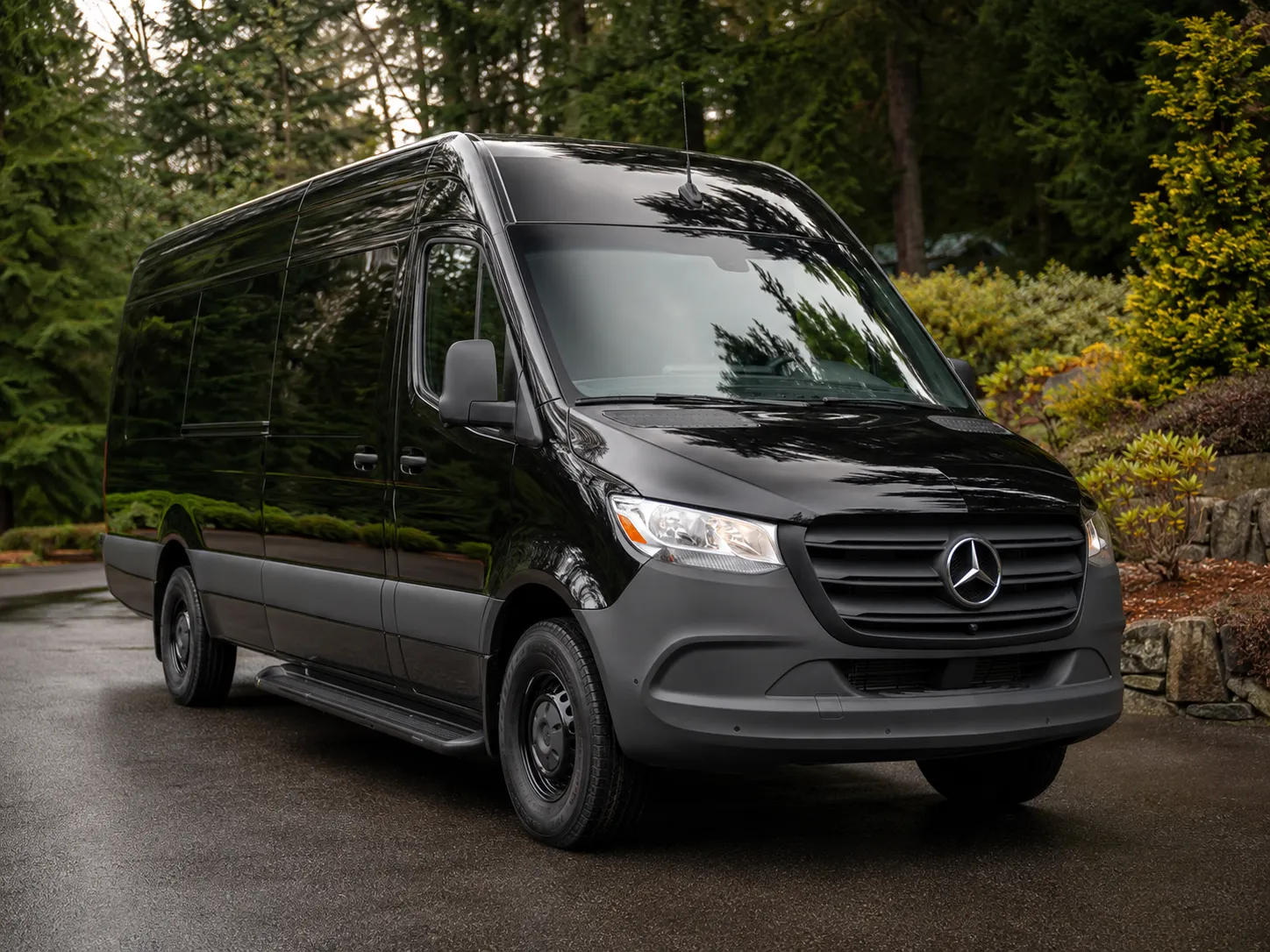 2025 Black Mercedes Sprinter 15 passenger