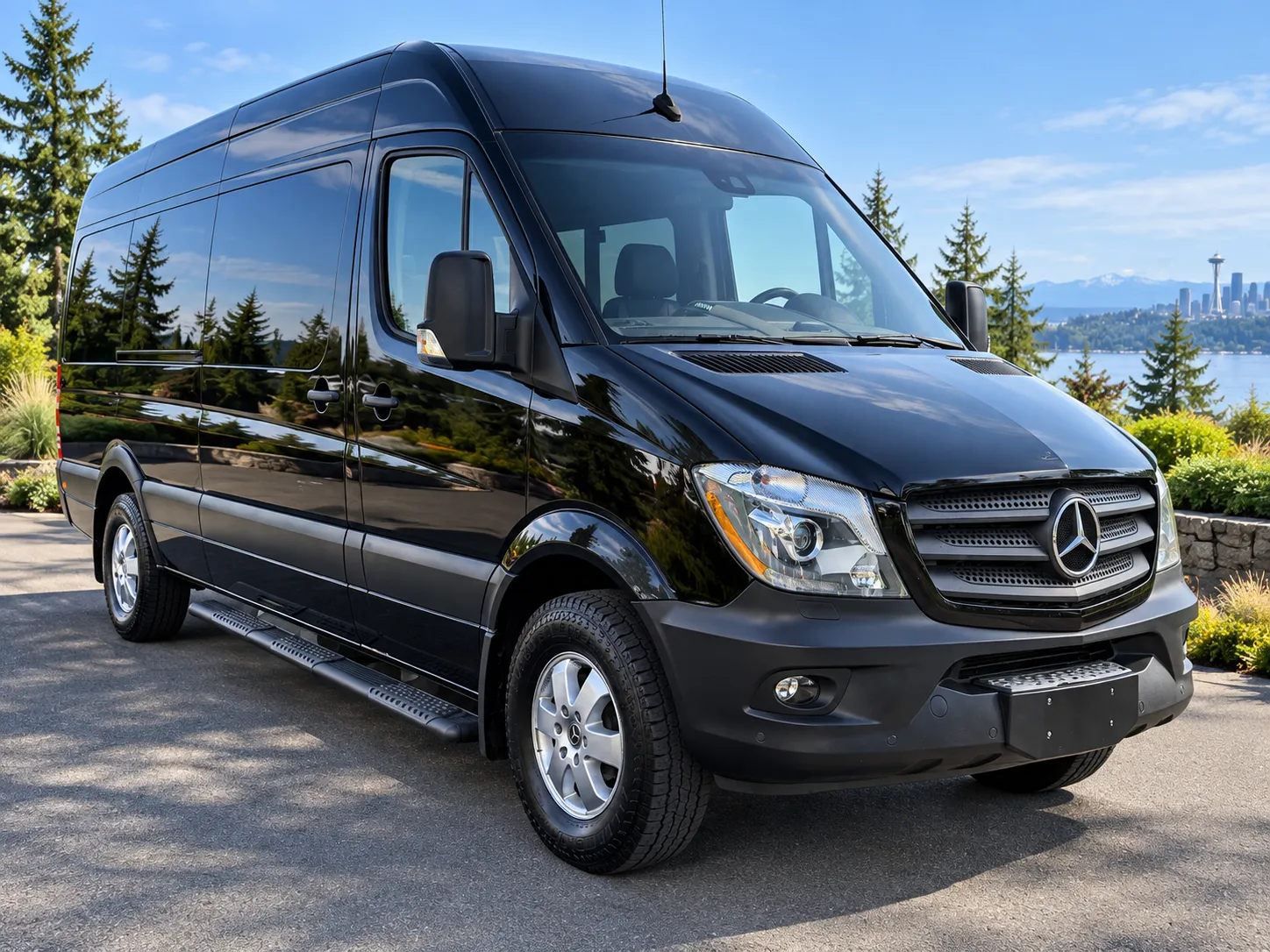 2018 - Black Mercedes Sprinter - 15 passenger-2