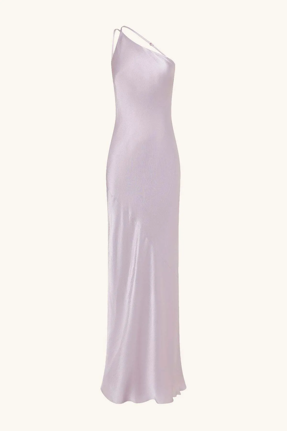 Lilac Silk One Shoulder Dress