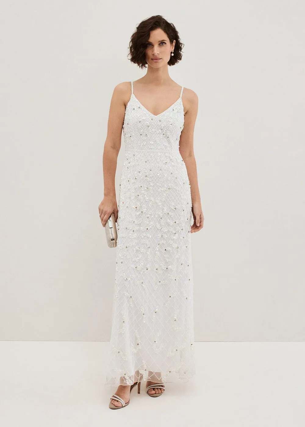 ALEXIA Ivory and Burgundy Wedding Dress