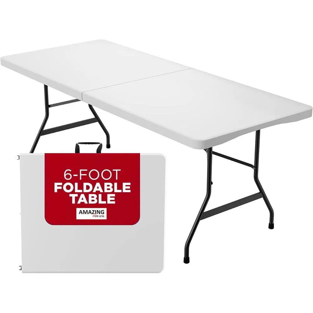 6' Folding White Table