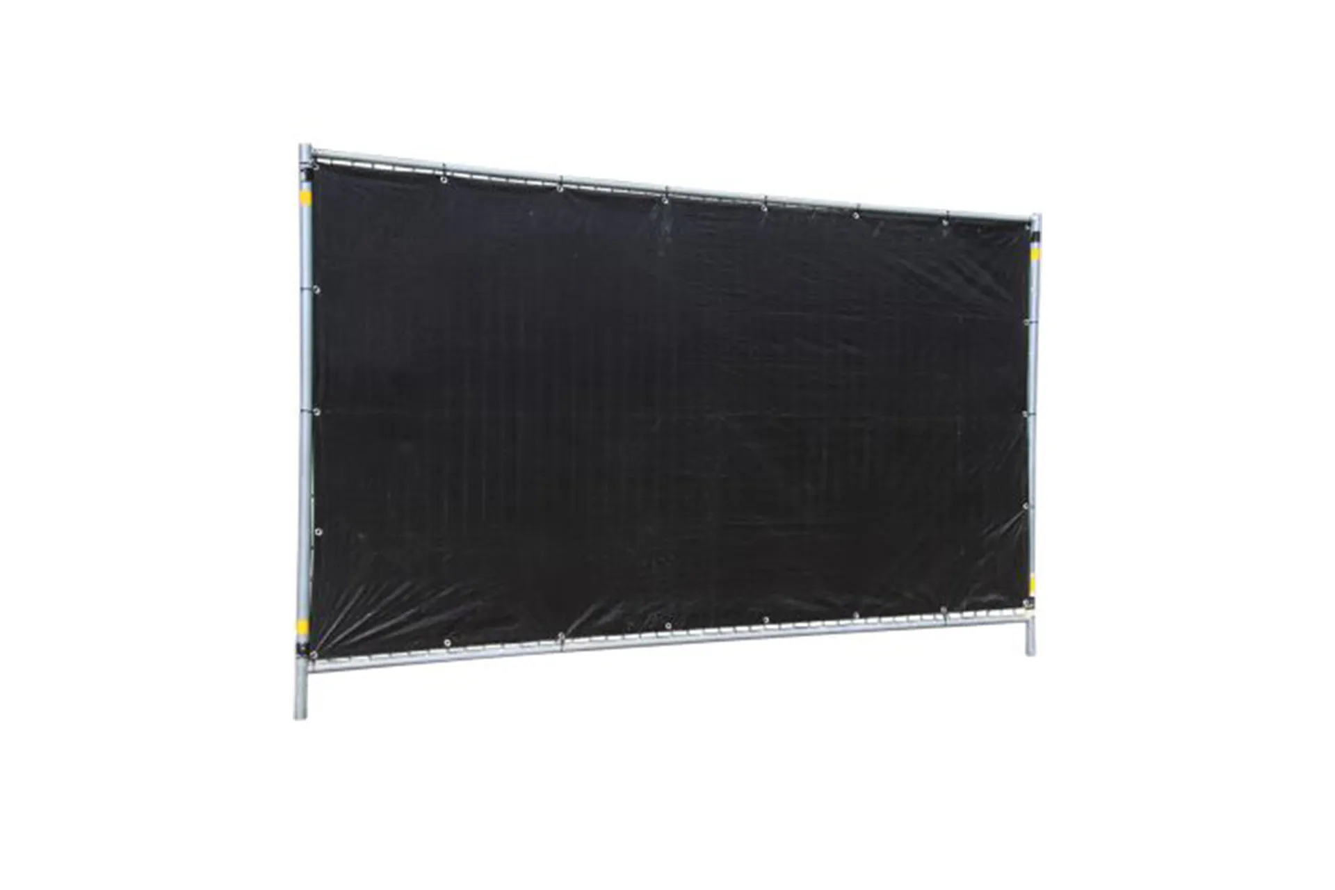 Bauzaun mit Bauzaunplane schwarz