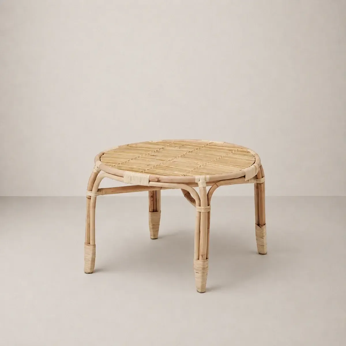 Large Cane Coffee Table