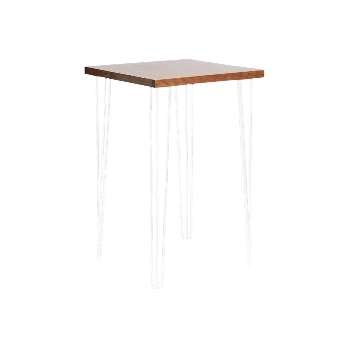 Hairpin Bar Table Square Timber