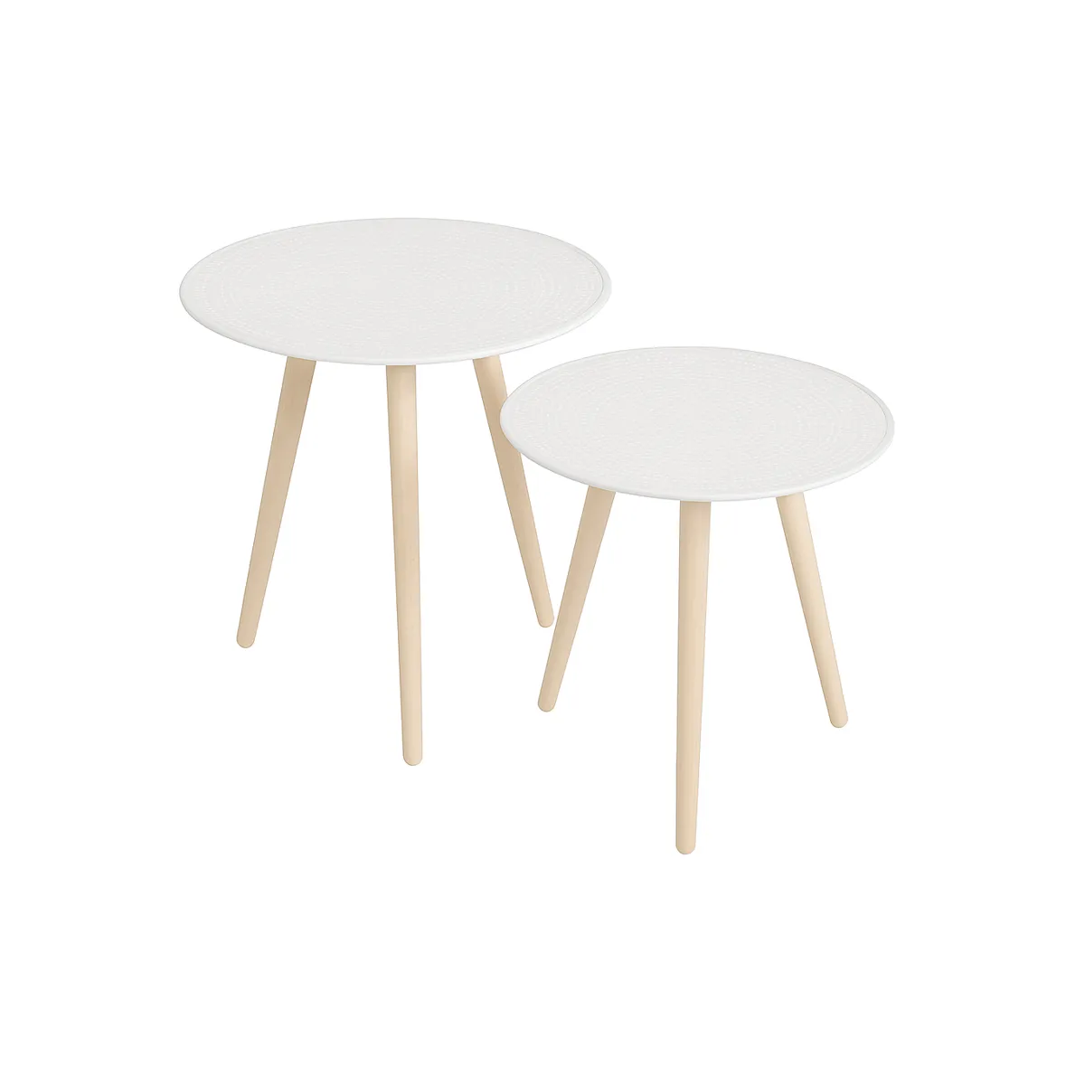 Coffee Table Nested White Set of 2