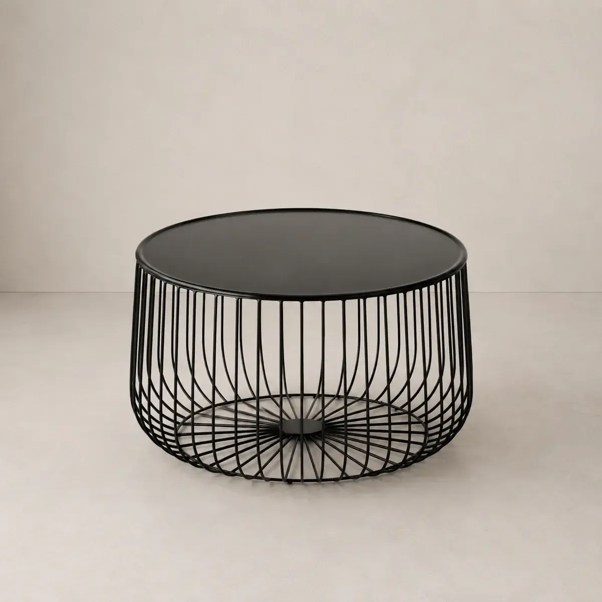 Large Black Wire Coffee Table