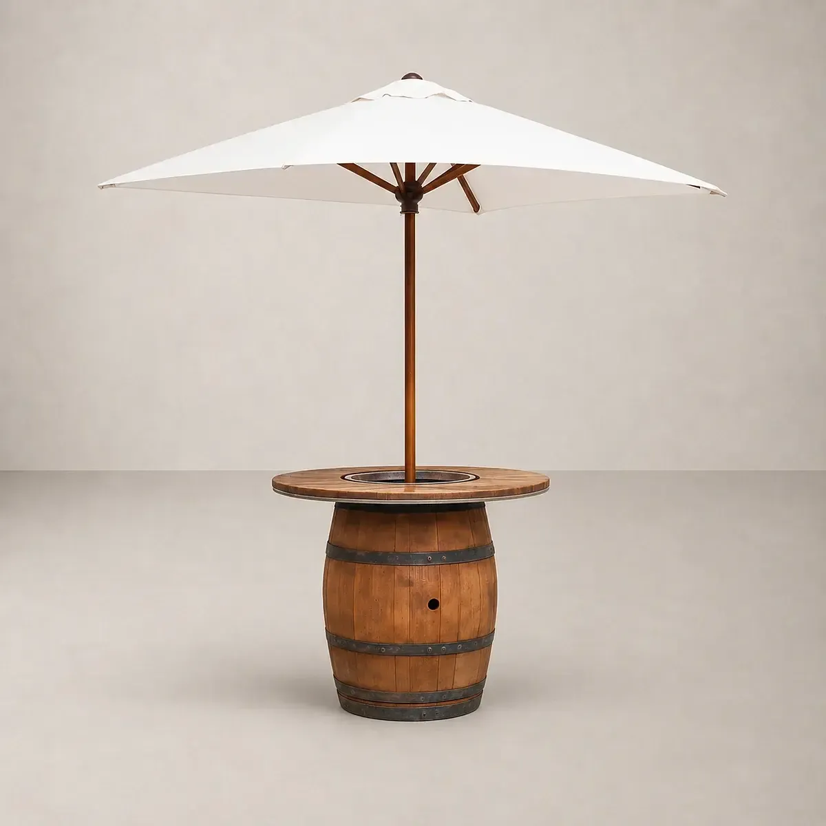 Cocktail Barrel with Umbrella