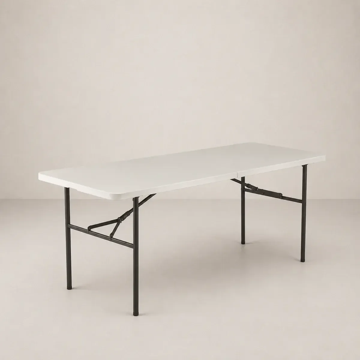 1.8m White Plastic Trestle Table