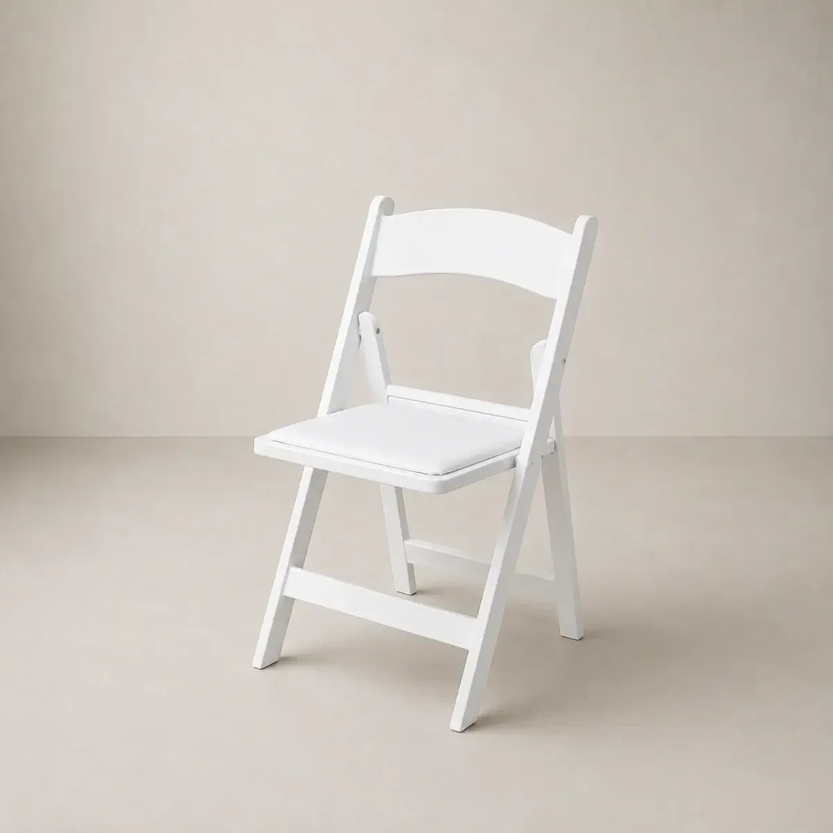 White Americana Folding Chair