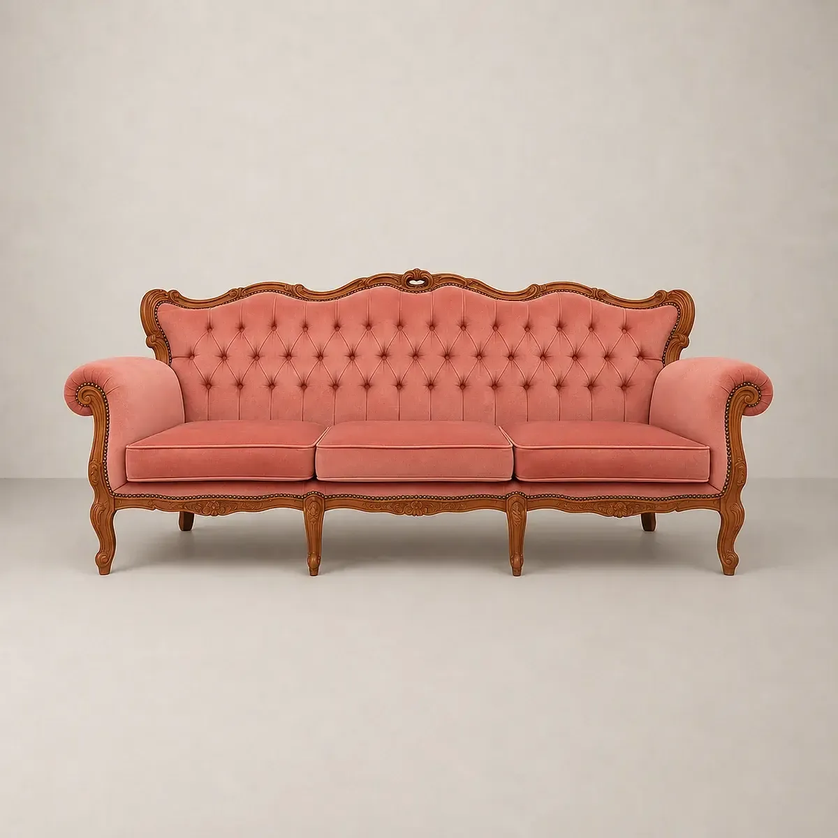 Salmon Pink Chaise Lounge