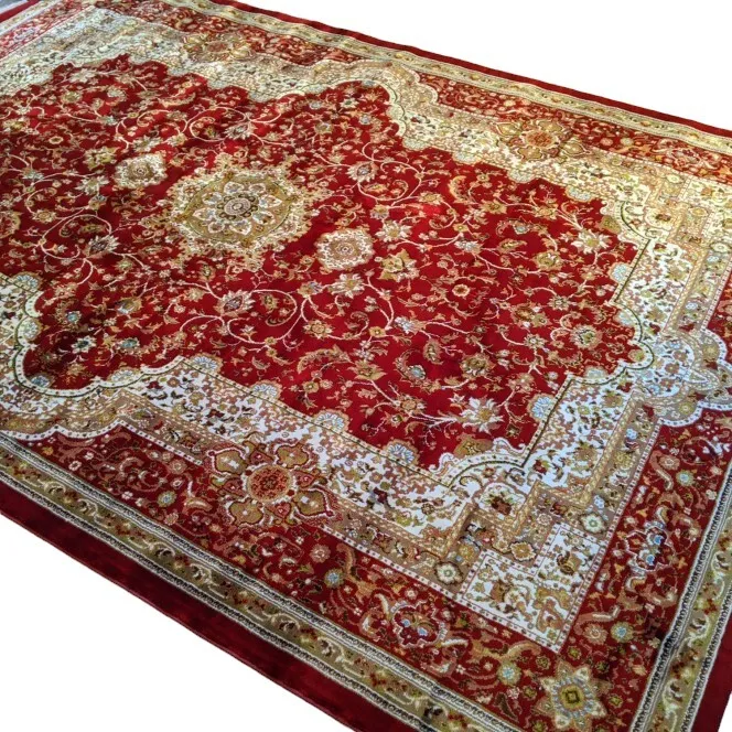 Rug Red Brown Patterned
