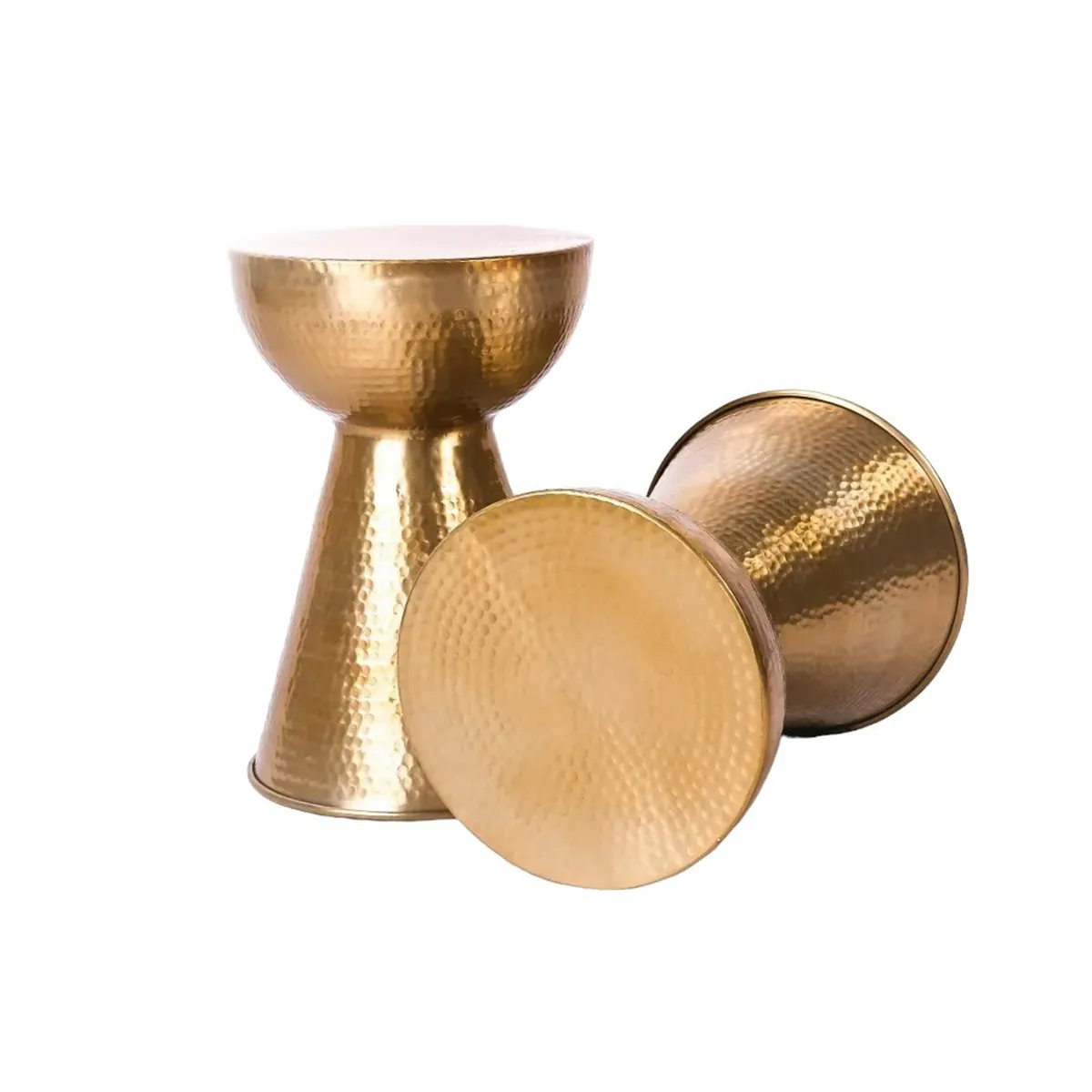 Coffee Table Gold Drummed