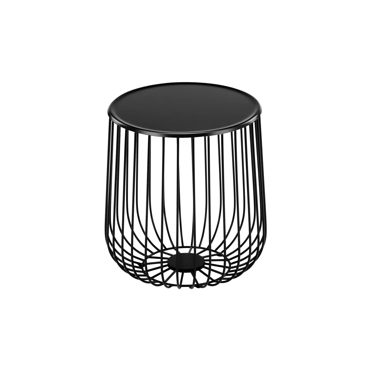 Coffee Table Black Wire Small