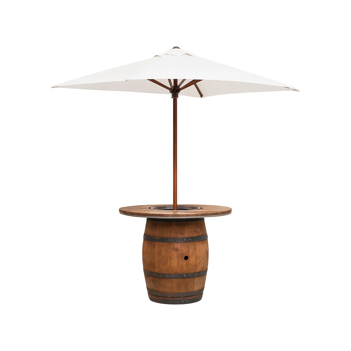 Cocktail Barrel with Umbrella
