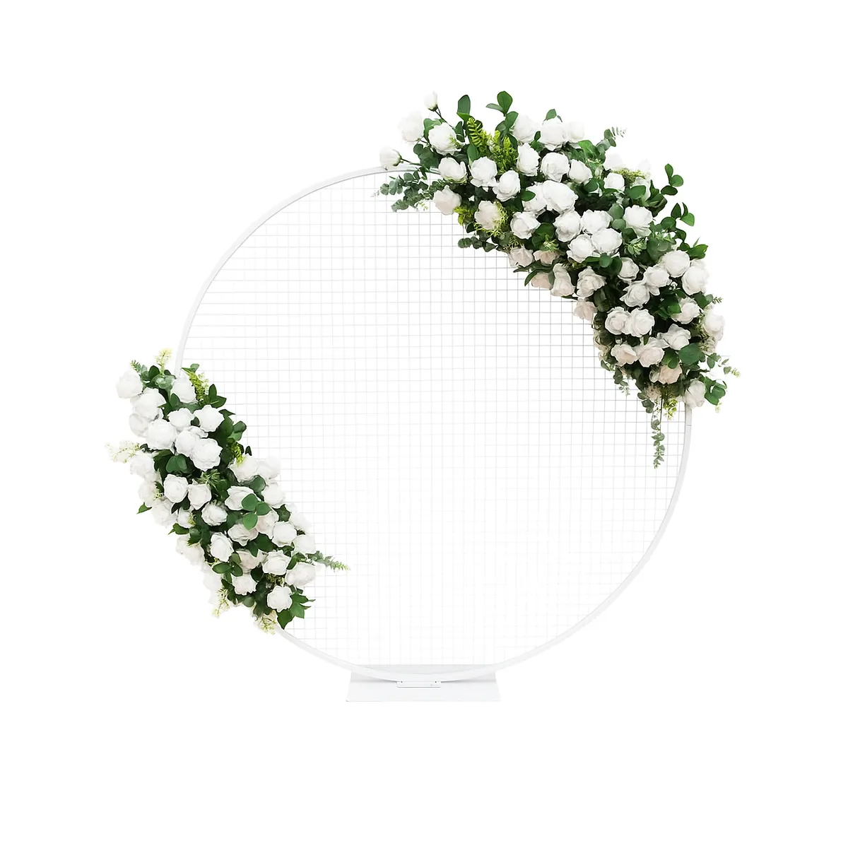 Faux Flowers - White and Light Green 
