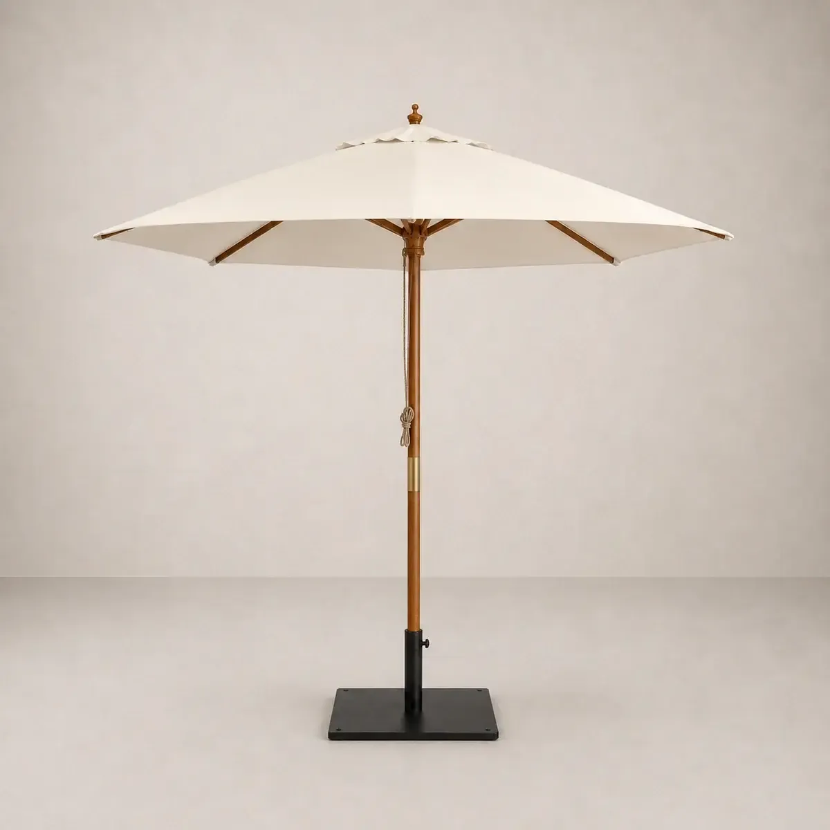 Cream Round Market Umbrella 3m