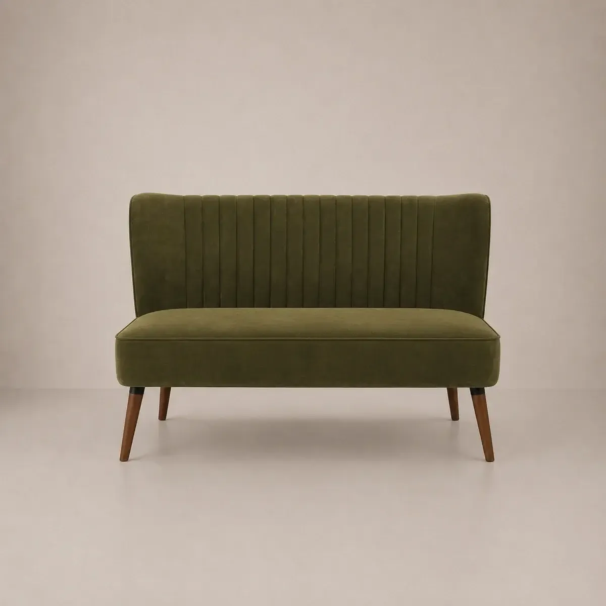 Olive Green 2 Seater Loveseat