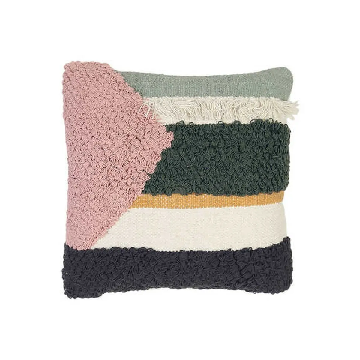 Cushion (Green Pink Tasseled)