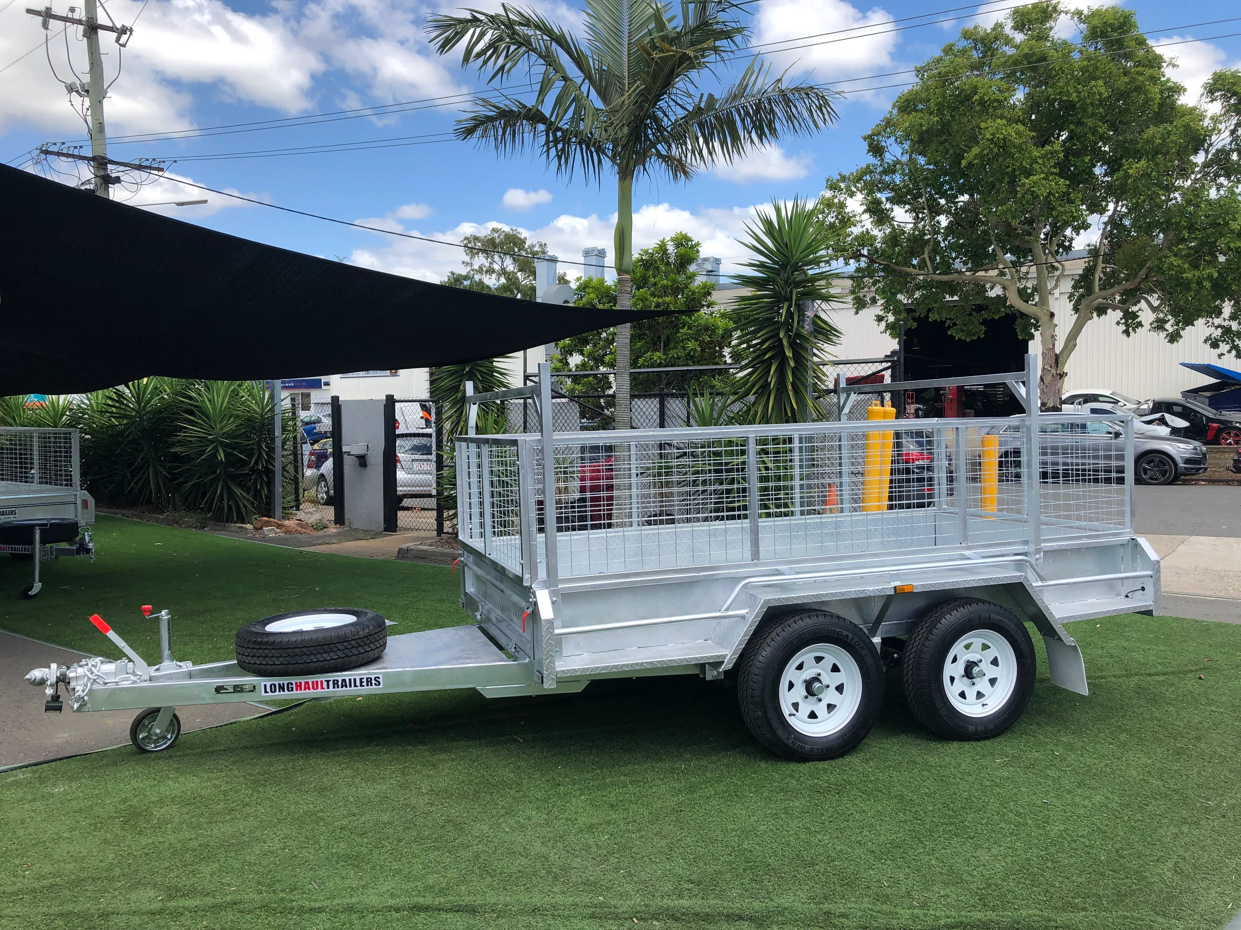 Box Trailer with Cage 10x5