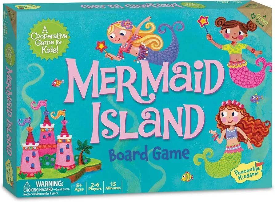 Peaceable Kingdom Mermaid Island Board Game