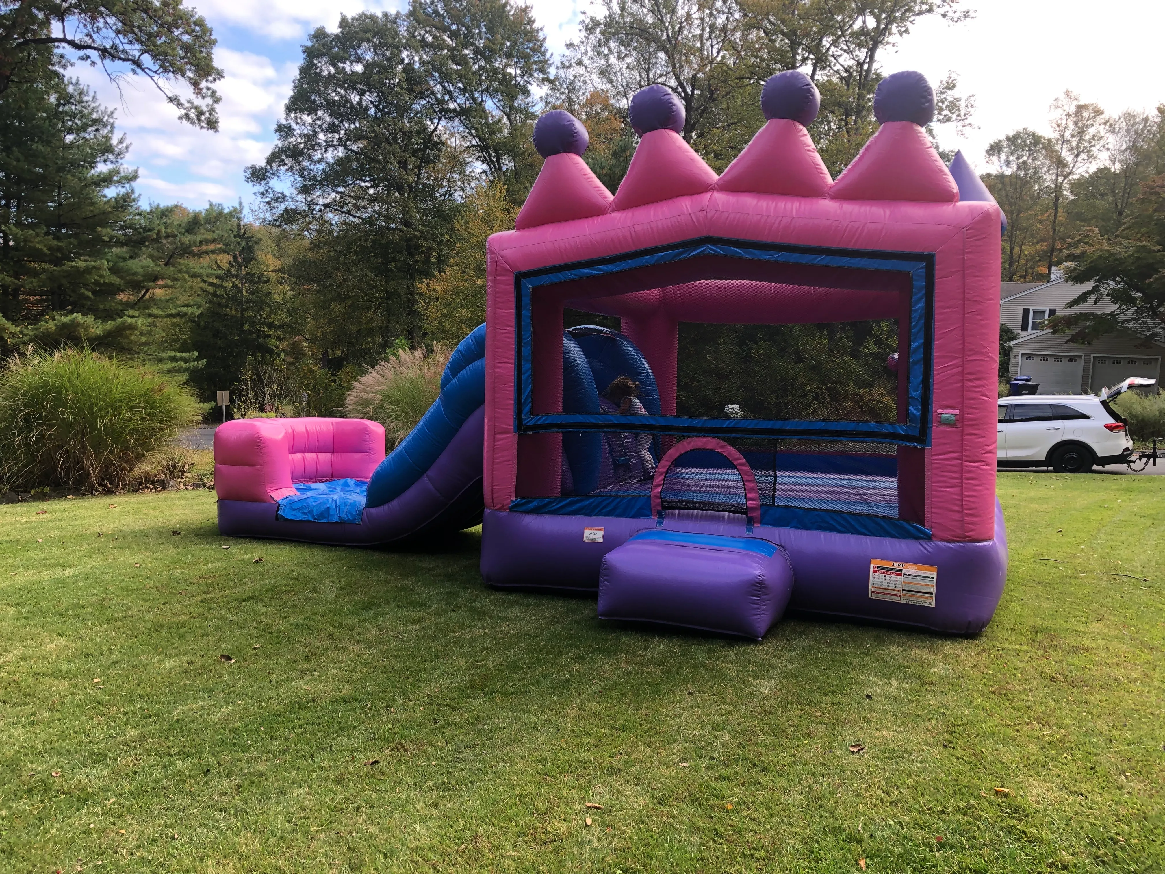 Princess castle bounce house combo
