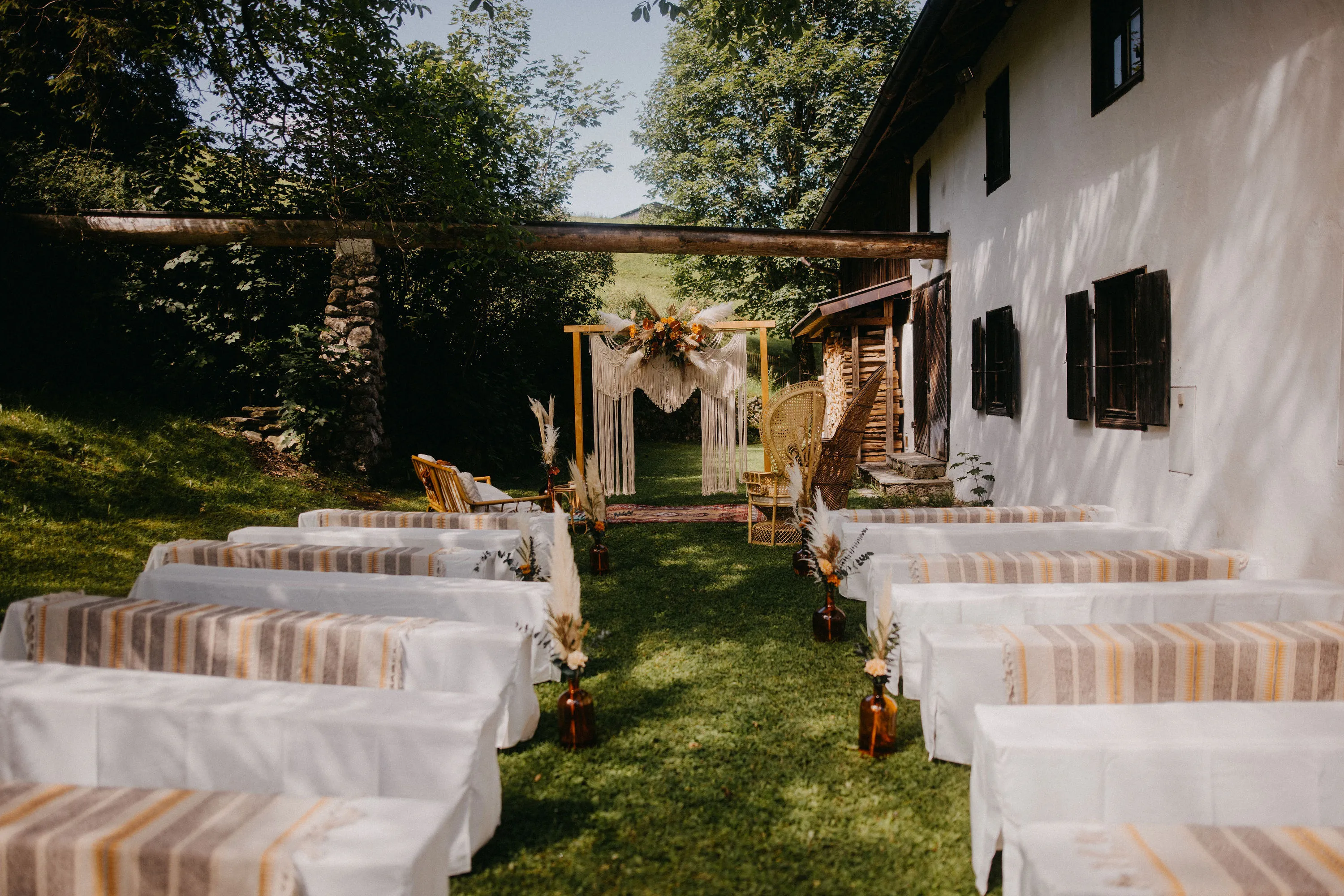 Hussen Bierbänke creme 