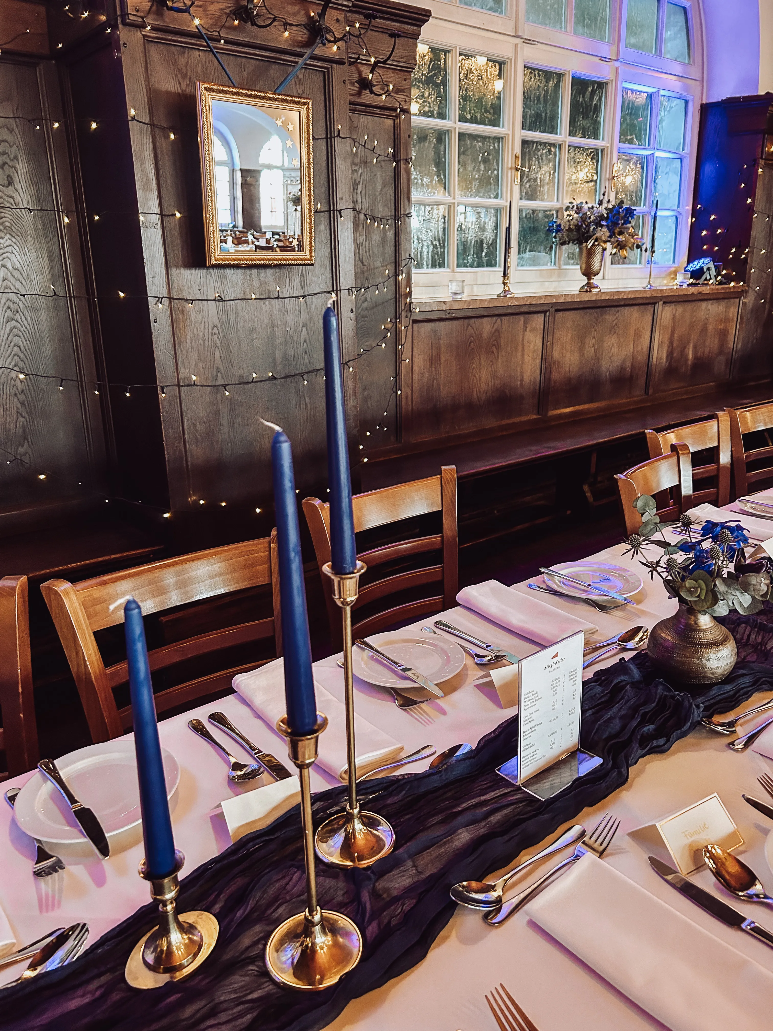 Tischläufer dunkelblau