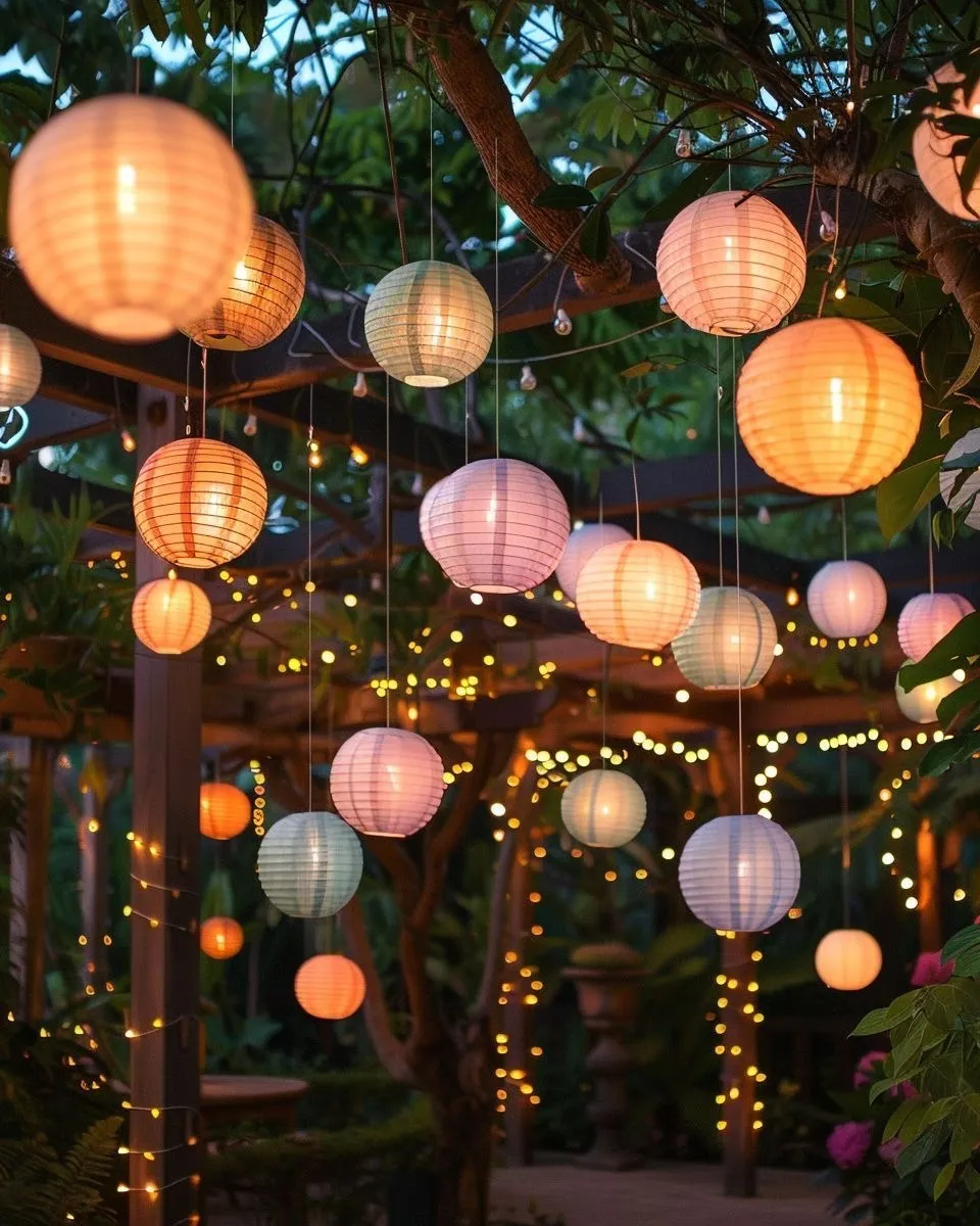 Bunte Lampion-Sets