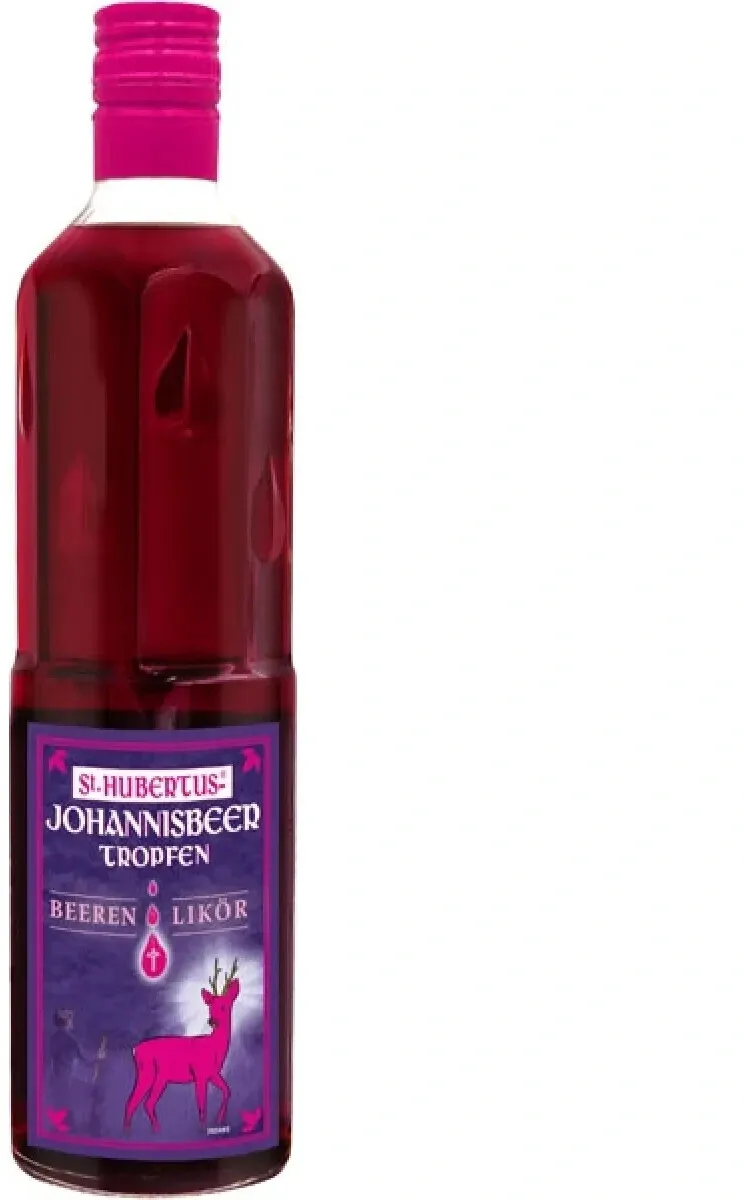 Karton St. Hubertus Tropfen Johannisbeer – 24x0,02 L – 15,3% Vol.