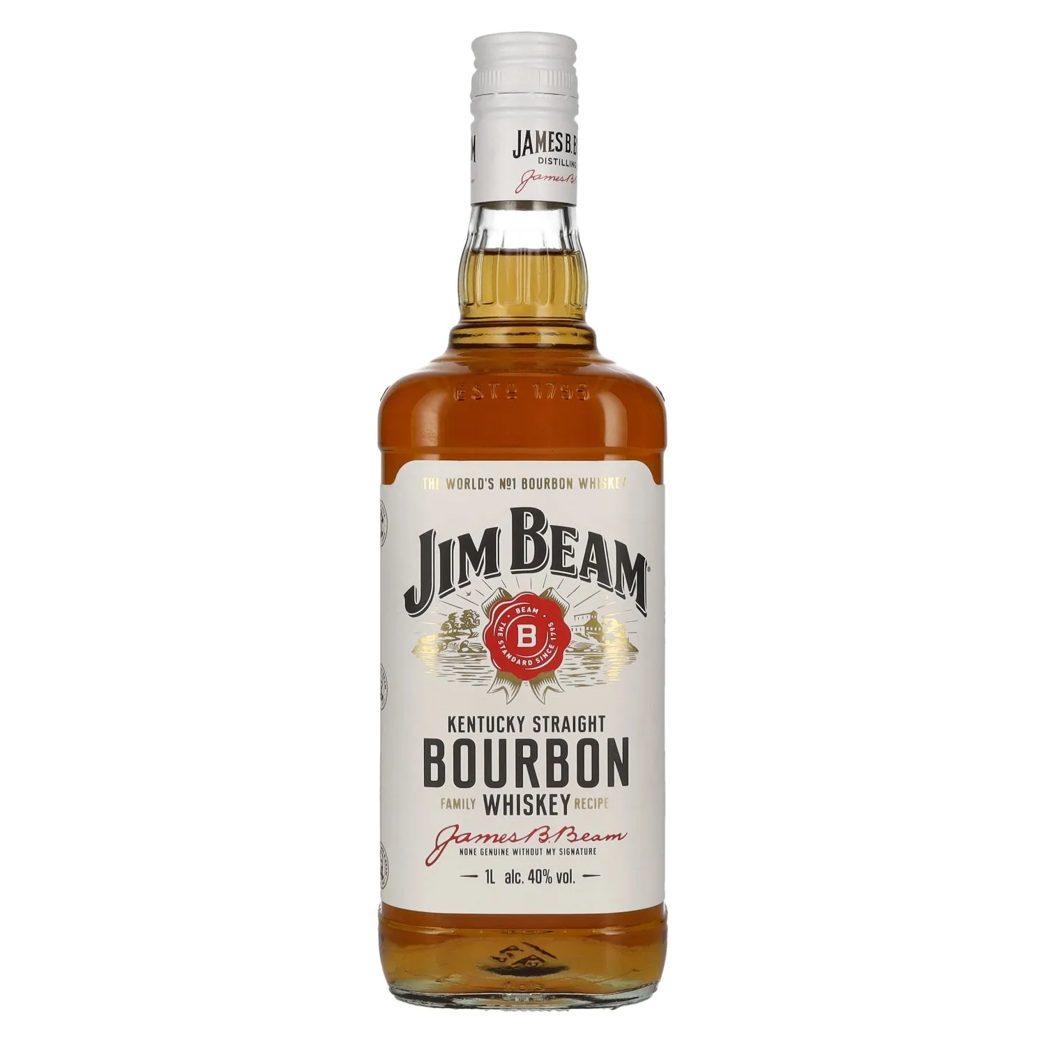 Jim Beam Kentucky Straight Bourbon Whiskey – 0,7 L – 40% Vol.