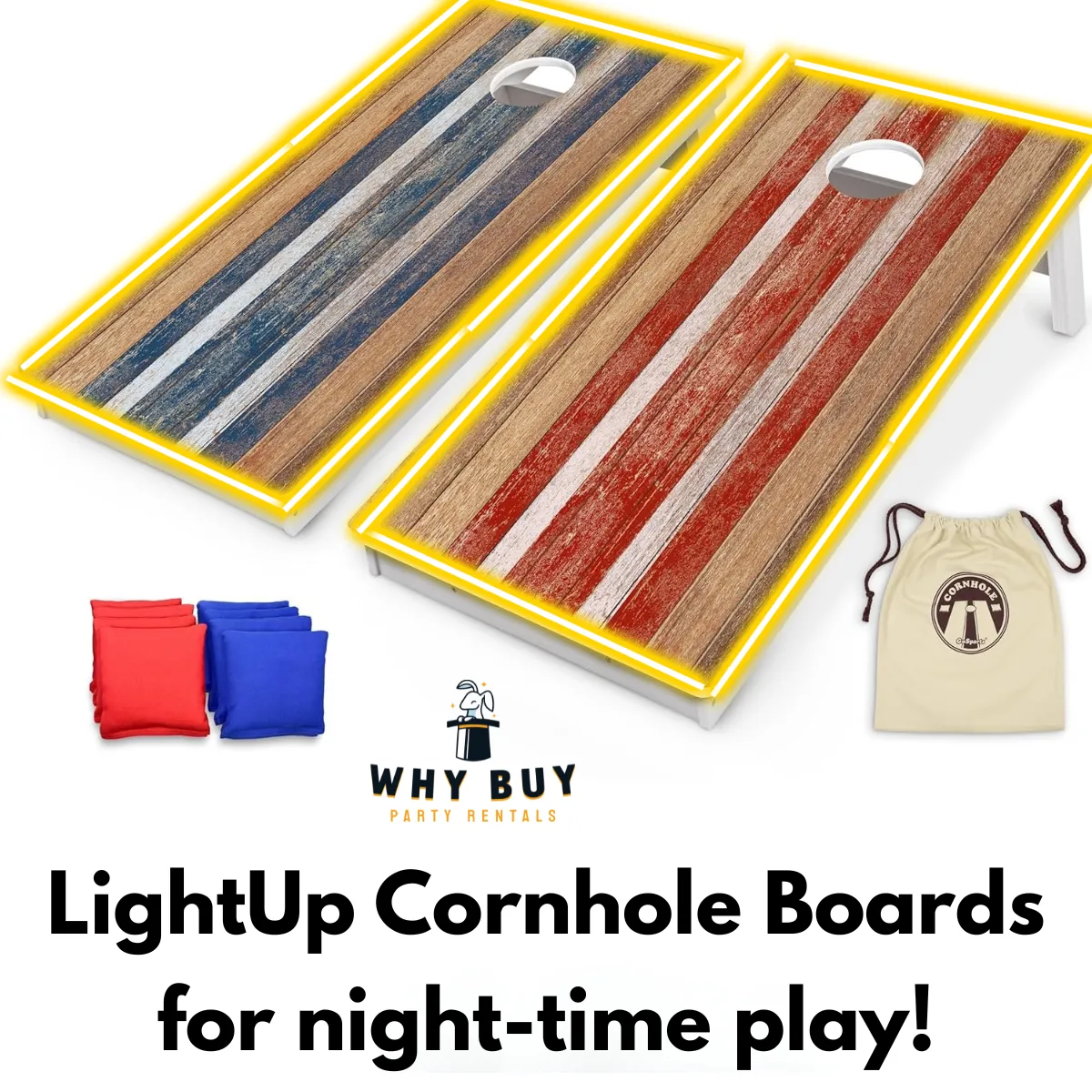 Cornhole/Scoreboard and Drink Holder Bundle