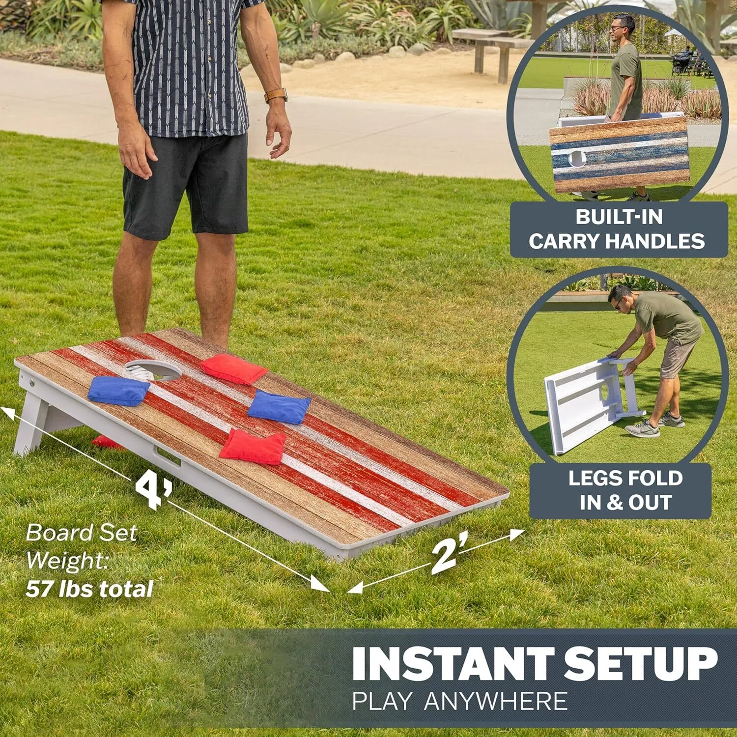 Cornhole Night Game – LED + Scoreboard Package