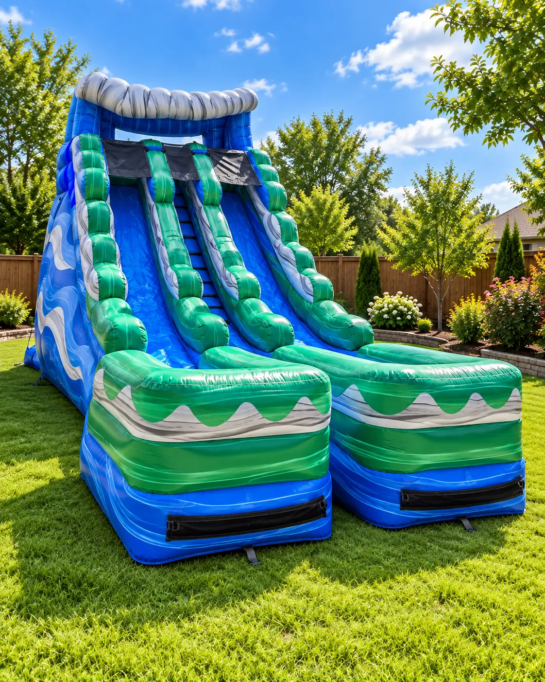 18′ Marble Wave Dual Lane Water Slide Rental