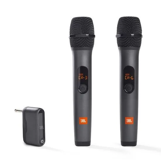 Paire de micros sans fil avec récepteur sur batterie