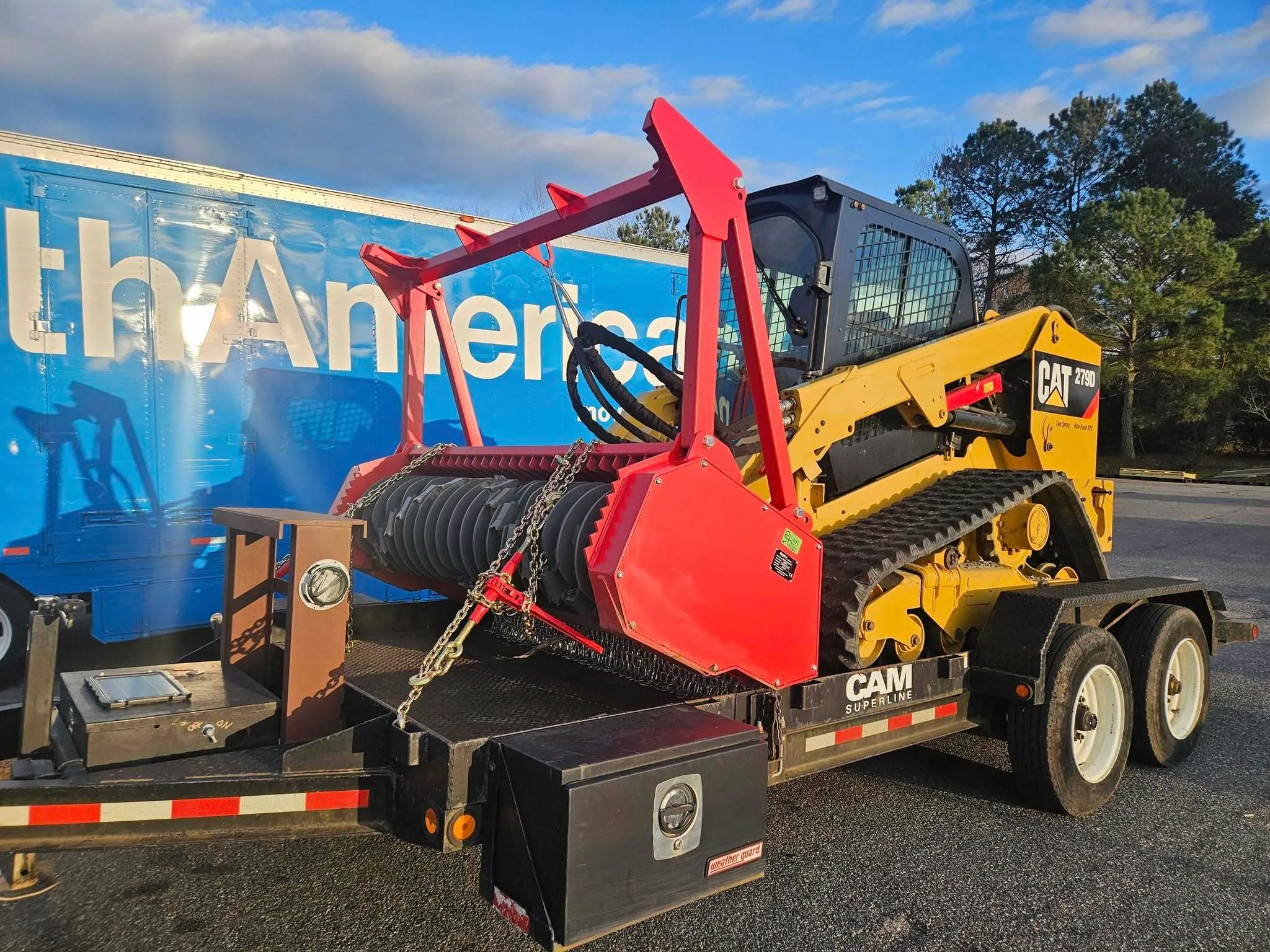 Skid Steer With  Mulcher Attachment