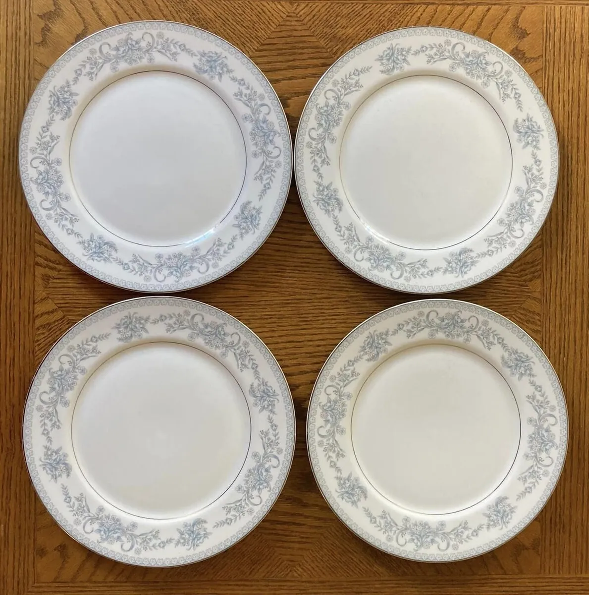 Mikasa Dresden Rose Blue & White Salad Plate