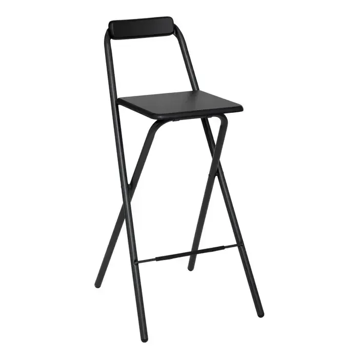 Chaise de bar pliante noir - Propriétaire Privé