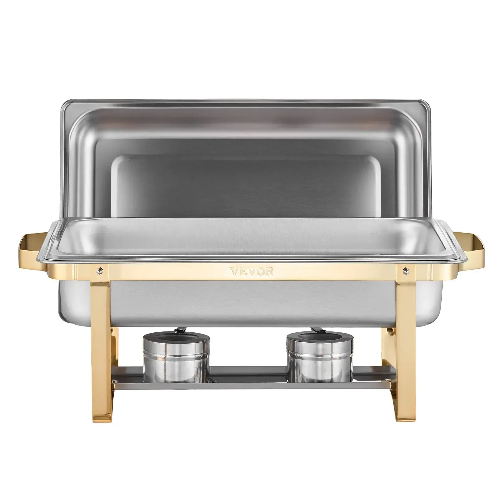  Chauffe-Plat Rectangulaire Buffet Chauffant 7,5 L en Inox Hôtel Doré
