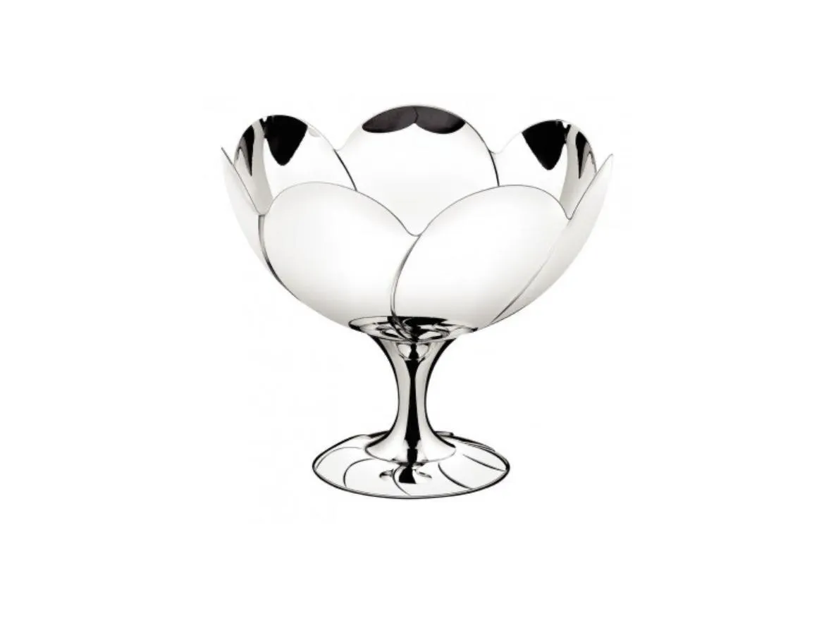 Corbeille à fruit en acier inoxydable avec tige 