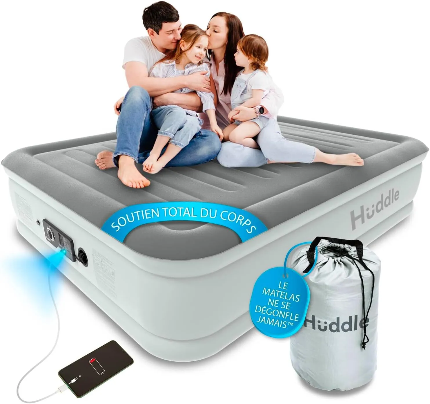 Matelas gonflable Huddle® Luxe JAMAIS SE DÉGONFLER - Par jour