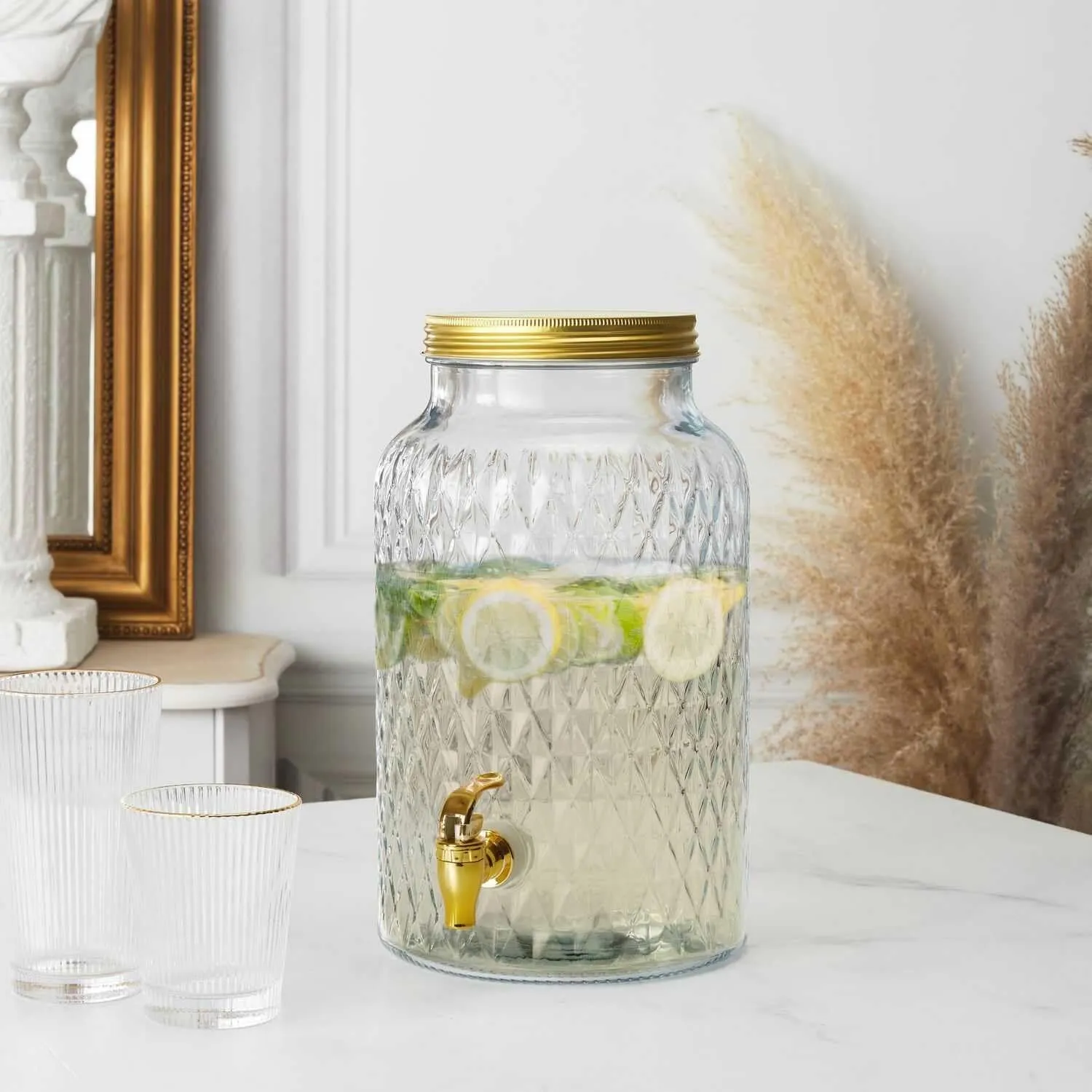Fontaine à boisson en verre