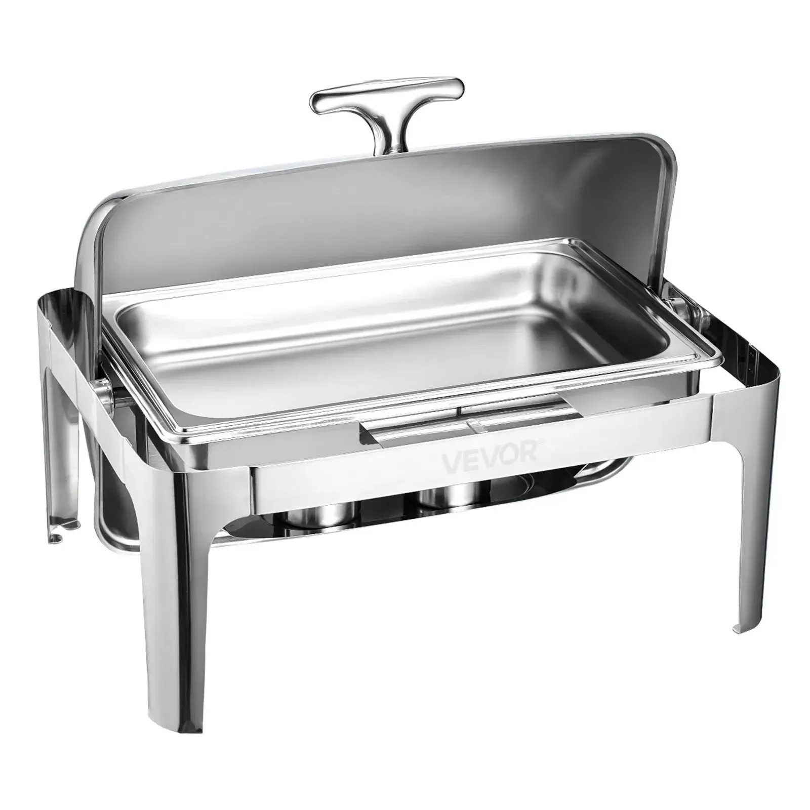 Chauffe-Plat Buffet Chauffant Rectangulaire 8,5 L en Inox Traiteur Argent