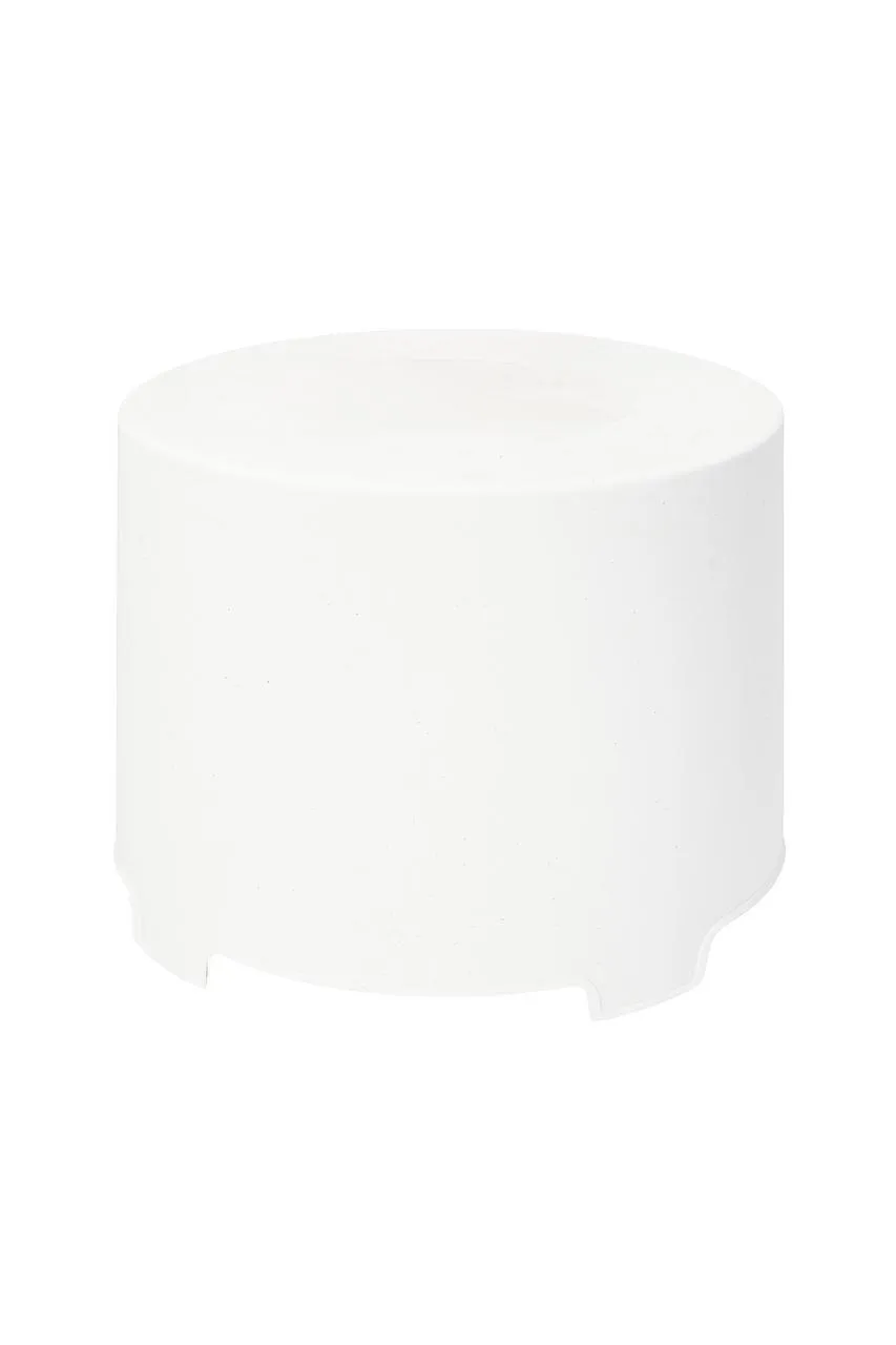 Table basse cylindrique blanche