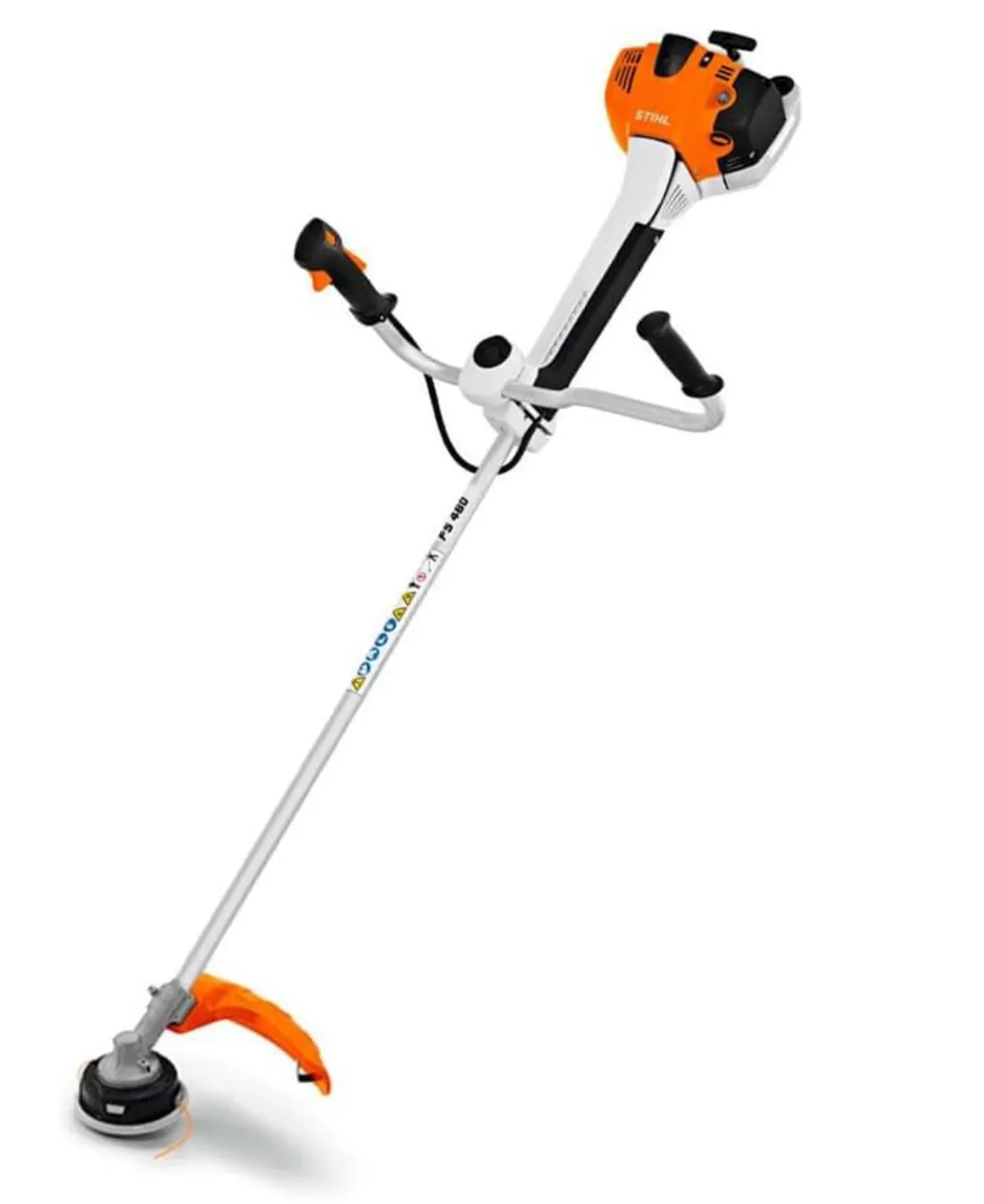 DÉBROUSSAILLEUSE STIHL THERMIQUE, TÊTE FAUCHEUSE AUTOCUT 46-2, COUTAI A TAILLIS 300MM, PIECE DE PROTECTION, CAOT PROTECTEUR, LUNETTES DE PROTECTION, JEU DE PIECES MOTEUR, HARNAIS 